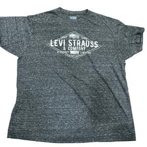 Levi Strauss Brand Grey Tee Men's Size Large Poly / Cotton T-Shirt Tagless